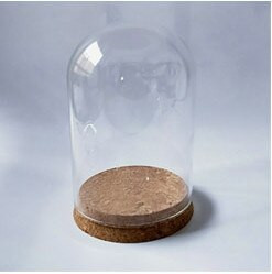 2 rinkiniai / pakuotė 7 * 12 cm mažo dydžio, skirtingo neprivaloma pagrindo stiklo kupolo vaza Namų dekoravimui permatomas dangtelis „pasidaryk pats“ draugo palankumo dovana