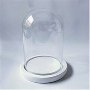 2 rinkiniai / pakuotė 7 * 12 cm mažo dydžio, skirtingo neprivaloma pagrindo stiklo kupolo vaza Namų dekoravimui permatomas dangtelis „pasidaryk pats“ draugo palankumo dovana