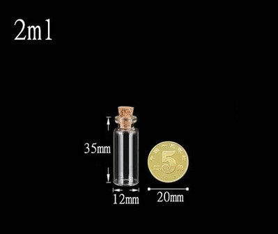 10db 0,5/1/1,5/2/3/4 ml-es mini kis üvegpalackok átlátszó parafa dugóval üvegek apró esküvői fiolák Üzenet Favor konténer ékszer
