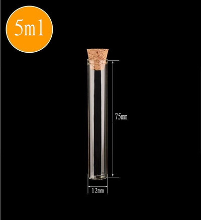 10db 0,5/1/1,5/2/3/4 ml-es mini kis üvegpalackok átlátszó parafa dugóval üvegek apró esküvői fiolák Üzenet Favor konténer ékszer