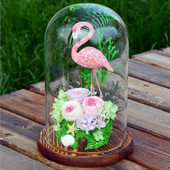 10*18 cm vidutinio dydžio skaidrios stiklinės kupolo vazos namų dekoravimui senovinis pagrindo dangtelis „pasidaryk pats“ draugui dovana, vestuvių gimtadienis gyvai