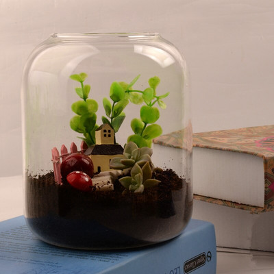 12*19cm közepes méretű üveg terráriumi váza húsosabb növényi palack Microscape hidroponikus növények esküvői dekoráció