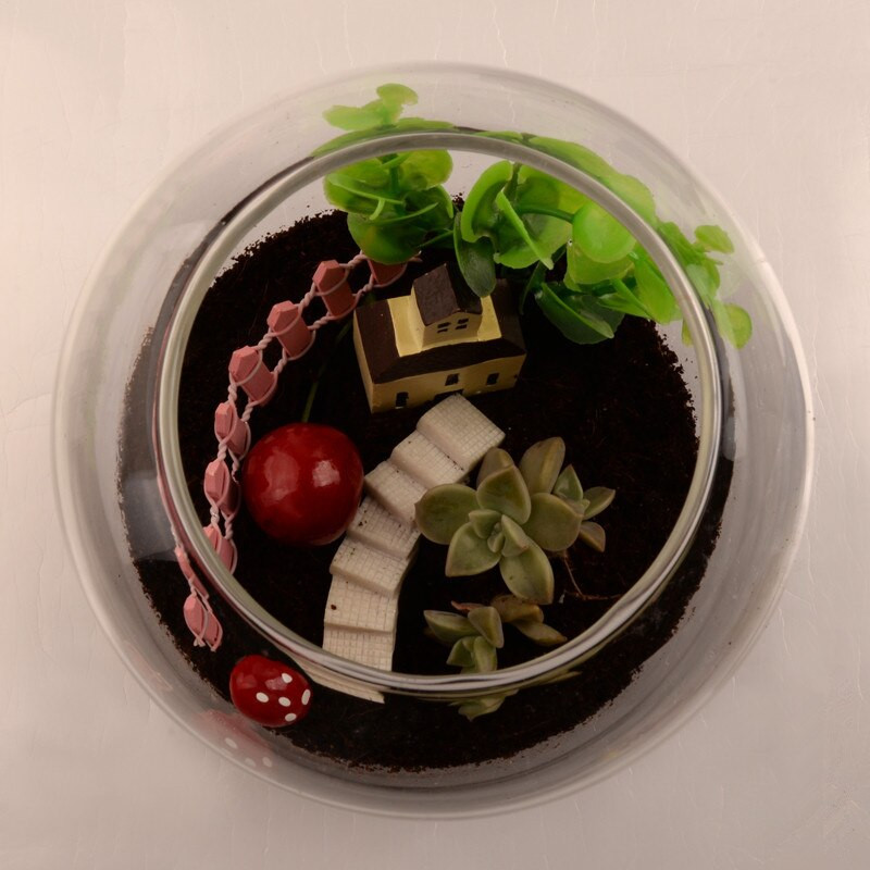 12*19cm közepes méretű üveg terráriumi váza húsosabb növényi palack Microscape hidroponikus növények esküvői dekoráció