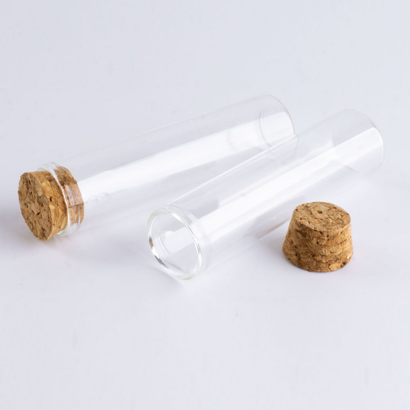 22*80mm-es 20ml-es barkács kis üvegpalack parafa dugóval mini átlátszó tároló üveges esküvői dekorációs tartály 12db