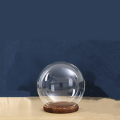 Diametru=10cm Dimensiune mică Vază cu dom de sticlă rotundă Decor pentru casă Copertă transparentă creativă Cadou pentru prietene Nunta Live Prop