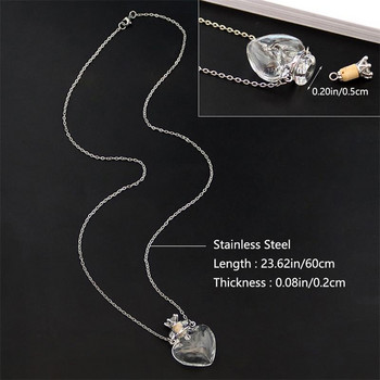Clear Water Drop Mix Shape Perfume Bottle Necklaces αιθέριο έλαιο Keep Openable Make Wish Pendant Blood Vial Κολιέ για γυναίκες