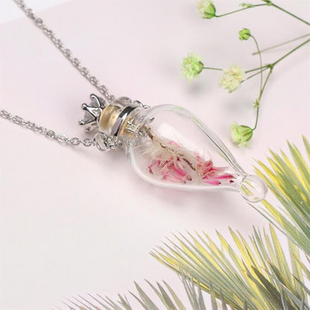 Clear Water Drop Mix Shape Perfume Bottle Necklaces αιθέριο έλαιο Keep Openable Make Wish Pendant Blood Vial Κολιέ για γυναίκες