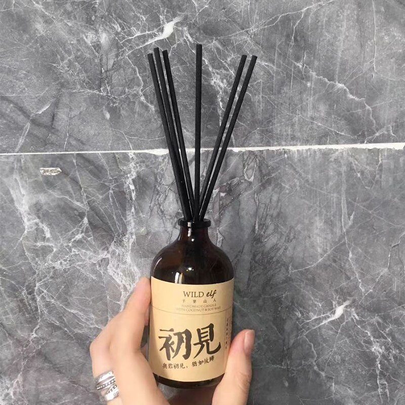 1db100ml Háztartási Beltéri Otthoni Illat Rattan Sticks Párologtató Üres Palackok Barna Aromaterápiás Üres Üres Palack