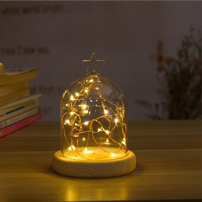 9 * 11 cm kis méretű, különböző felső üvegkupola lakberendezési világító rönk alap átlátszó borító barkács barát ajándék esküvői kellék