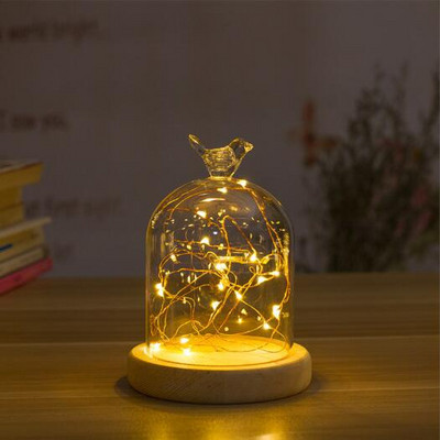 9 * 11 cm kis méretű, különböző felső üvegkupola lakberendezési világító rönk alap átlátszó borító barkács barát ajándék esküvői kellék