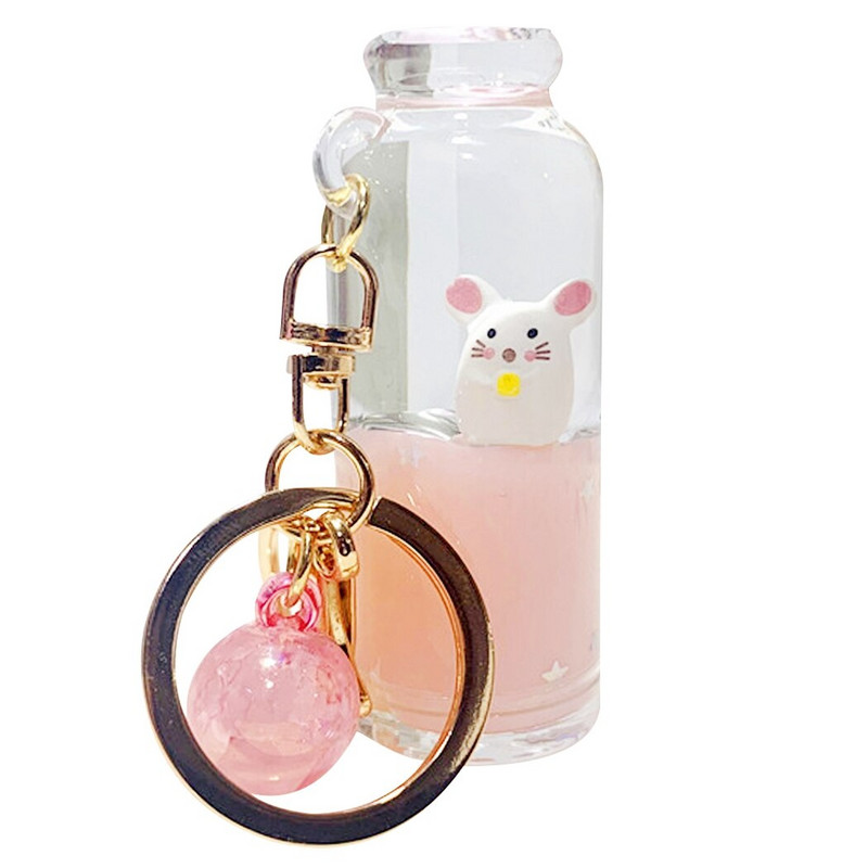 4 db Exquisite Wish kulacs kulcstartó cukorka színű rózsaszín kék Drift palack címkével aranyozott kulcstartó kézzel készített születésnapi ajándék