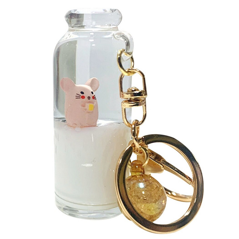 4 db Exquisite Wish kulacs kulcstartó cukorka színű rózsaszín kék Drift palack címkével aranyozott kulcstartó kézzel készített születésnapi ajándék