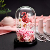 9*12 cm mala crna baza staklena kupolasta vaza Dekoracija doma Stakleni poklopac Pokloni prijatelju DIY rekvizit za vjenčanje