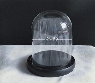 9*12 cm mala crna baza staklena kupolasta vaza Dekoracija doma Stakleni poklopac Pokloni prijatelju DIY rekvizit za vjenčanje