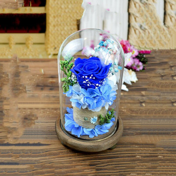 9*18 см стъклена куполна ваза Декорация на дома Три крака Антична основа Прозрачен капак Направи си сам Подарък за приятел Сватба на живо Реквизит