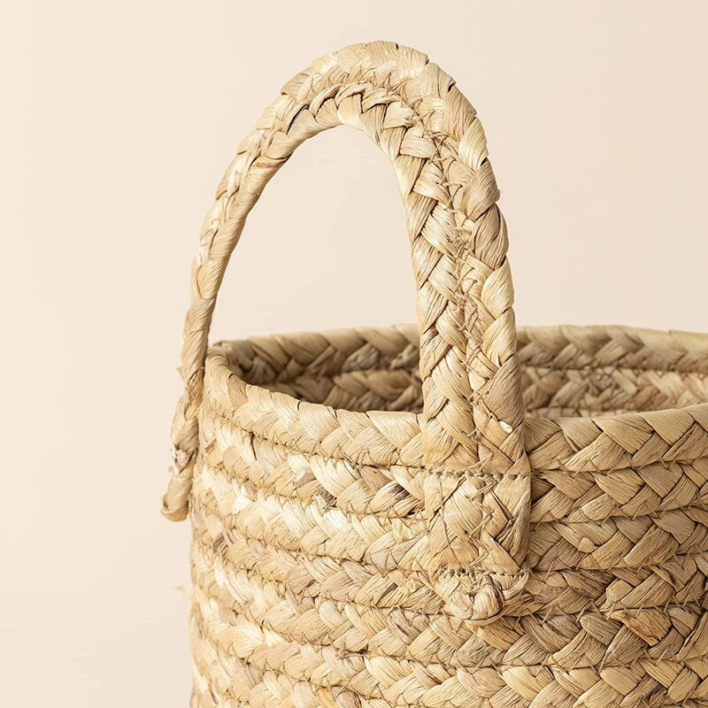 Pakabinami sandėliavimo krepšeliai Jūros žolės austi rankų darbo virtuvės įrankiai Organizatorius Sodo sodinukai Krepšeliai Namų dekoras Gėlės Vazonai