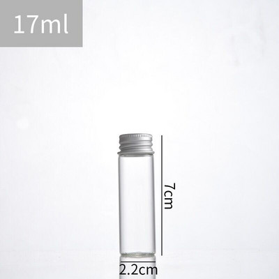 5db 5/6/8/10/12/15/20/25/35 ml-es kis üvegpalackok 3 színű alumínium fedővel Kis mini üvegedények tárolópalackok fiola