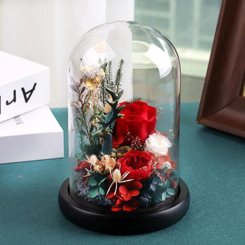 2 készlet/csomag 9*12 cm-es üvegkupola váza otthoni dekoráció Különböző választható alap, átlátszó borító, baráti ajándék Esküvői élő kellék