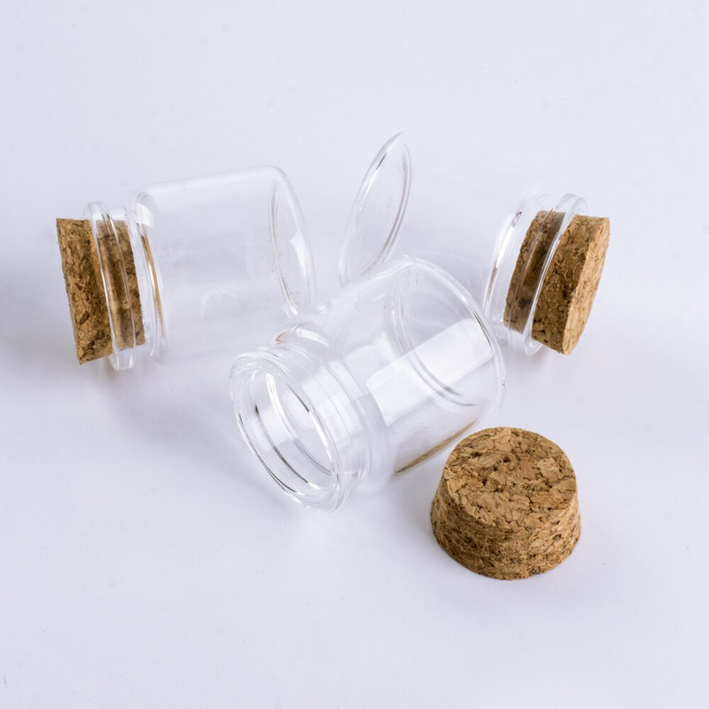 12 vnt 25 ml 37 * 40 mm mini stikliniai buteliai Mėgintuvėlis kamštienos kamštelis prieskonių buteliukų talpyklė Maži "pasidaryk pats" stiklainiai Buteliukai mažytis buteliuko stiklas