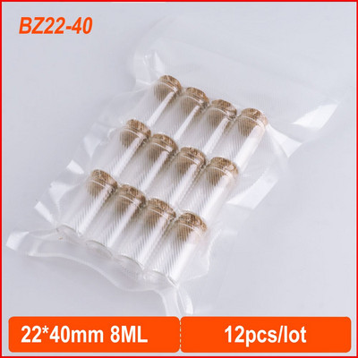 22*40mm-es 8ml-es üvegedény parafa kis átlátszó mini üveges esküvői dekorációs tartály 12db