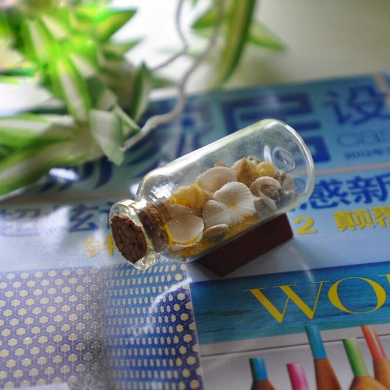 Pješčana školjka u boci, poruka, slatka kapsula, pismo, ljubavna pilula u boji, mini boca želja, božićni blagdanski dar, vjenčanje, uređenje doma