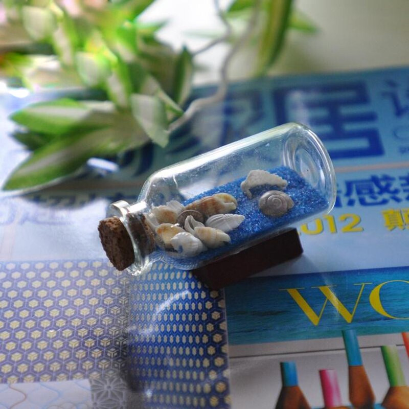 Pješčana školjka u boci, poruka, slatka kapsula, pismo, ljubavna pilula u boji, mini boca želja, božićni blagdanski dar, vjenčanje, uređenje doma