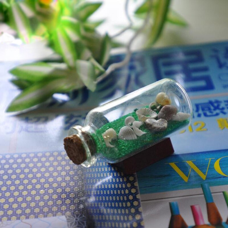 Pješčana školjka u boci, poruka, slatka kapsula, pismo, ljubavna pilula u boji, mini boca želja, božićni blagdanski dar, vjenčanje, uređenje doma