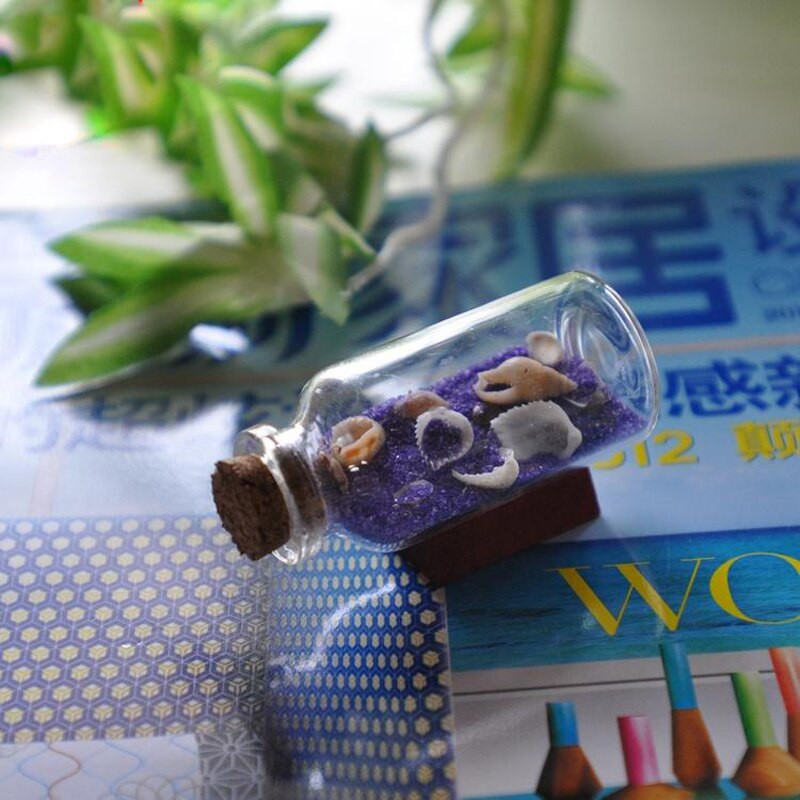 Pješčana školjka u boci, poruka, slatka kapsula, pismo, ljubavna pilula u boji, mini boca želja, božićni blagdanski dar, vjenčanje, uređenje doma