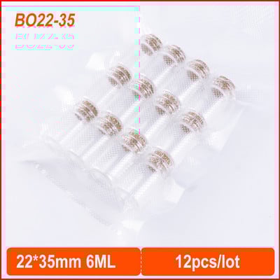 22*35mm-es 6ml-es Mini átlátszó üvegpalackok parafa dugóval barkácsolj esküvői dekoratív üvegedények kívánságpalackot 12db