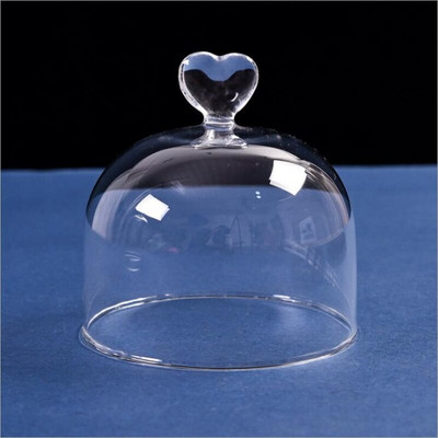 10*8cm Heart Top Vază cu dom din sticlă transparentă Decorație pentru casă Copertă creativă Cadou de nuntă DIY