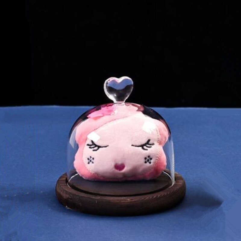 10*8cm Heart Top Vază cu dom din sticlă transparentă Decorație pentru casă Copertă creativă Cadou de nuntă DIY