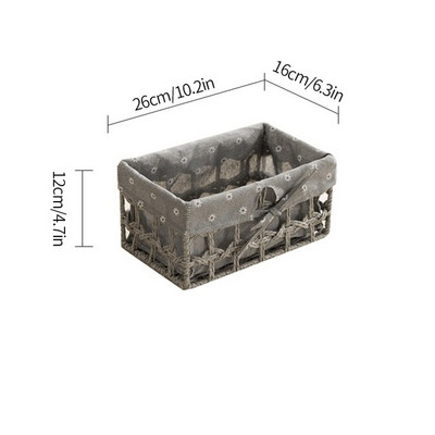 ÚJ Kézzel készített tárolókosár, szőtt tárolókosarak, asztali egyéb termékek, Snackek, kozmetikai rendeződobozok.