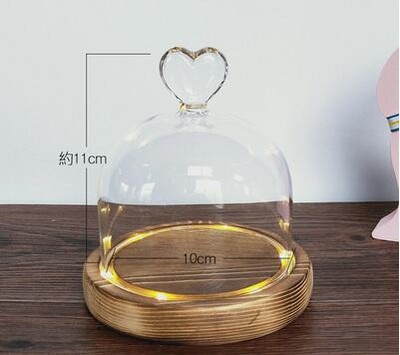 10*8 cm-es szív tetejű üvegkupola váza lakberendezési lapos antik alap átlátszó borító Esküvői élő kellék Barkács születésnapi ajándék