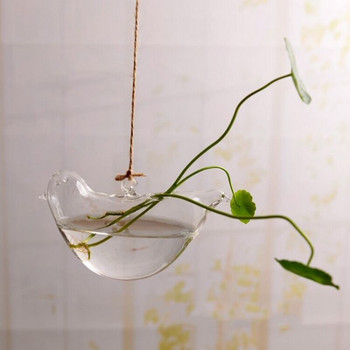 Висящи прозрачни стъклени вази Хидропонни растения за цветя Офис Декорация за дома Терариум S55