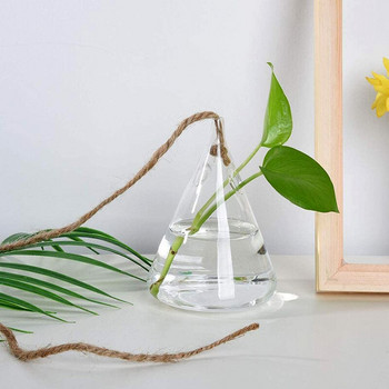 Висящи прозрачни стъклени вази Хидропонни растения за цветя Офис Декорация за дома Терариум S55