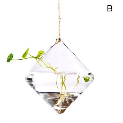 Viseće prozirne staklene vaze Cvijeće Hidroponsko bilje Ured Dekoracija doma Terarij S55