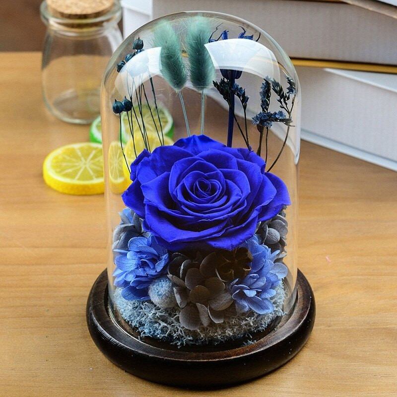 9*18 cm-es üvegkupola váza lakberendezés Kreatív fekete alap, átlátszó borító, barkácsolás barát ajándék esküvői élő kellék