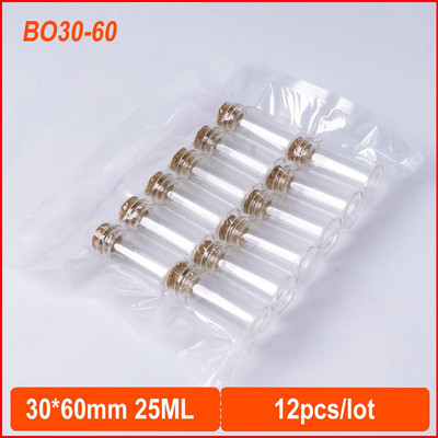 12kom Mini Staklena Boca Želja Bočica S Plutenim Čepom DIY Staklene Bočice Staklenke Boce Za Skladištenje 25ml 30*60mm