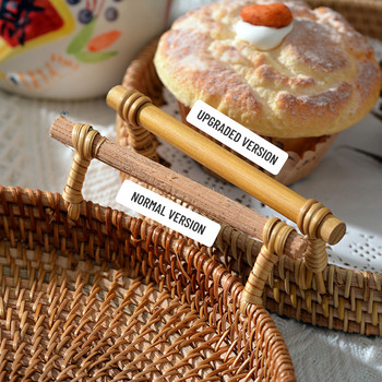 Ратанова ръчно тъкана кръгла тава Скандинавски стил Ратанова тъкан Съхранение на закуската Напитка Печене на плодове Кафе Мебели Кръгли тави Чай