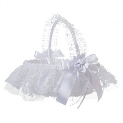 Vjenčana dekoracija Čipka od pliša Bijela vjenčanica Cvjetnica Košara s cvijećem Rukotvorine Pribor za vjenčanje Svadbeni tuš Pribor za zabavu Naklonost