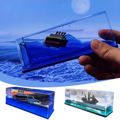Brod za krstarenje Titanic Fluid Drift Boca Dekoracija Pješčani sat Dekoracija stola Fluid Lebdeća Dekoracija Dekompresijska igračka Poklon