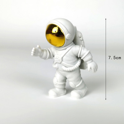 3Pc astronaut Decor Akcijske figure i Moon Home Decor Smola Astronaut Statua Soba Dekoracija uredskog stola Poklon za dječaka