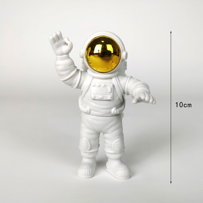 3Pc astronaut Decor Akcijske figure i Moon Home Decor Smola Astronaut Statua Soba Dekoracija uredskog stola Poklon za dječaka