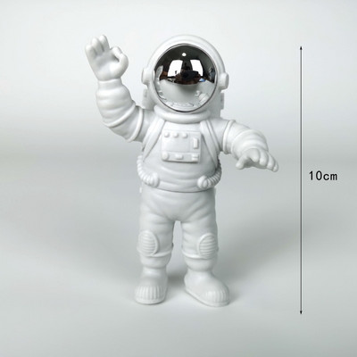 3Pc astronaut Decor Akcijske figure i Moon Home Decor Smola Astronaut Statua Soba Dekoracija uredskog stola Poklon za dječaka