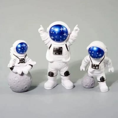 3Pcs smola figura astronauta kip figurica svemirca skulptura edukativna igračka desktop dekoracija doma model astronauta dječji dar