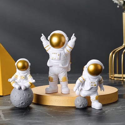 3Pcs smola figura astronauta kip figurica svemirca skulptura edukativna igračka desktop dekoracija doma model astronauta dječji dar