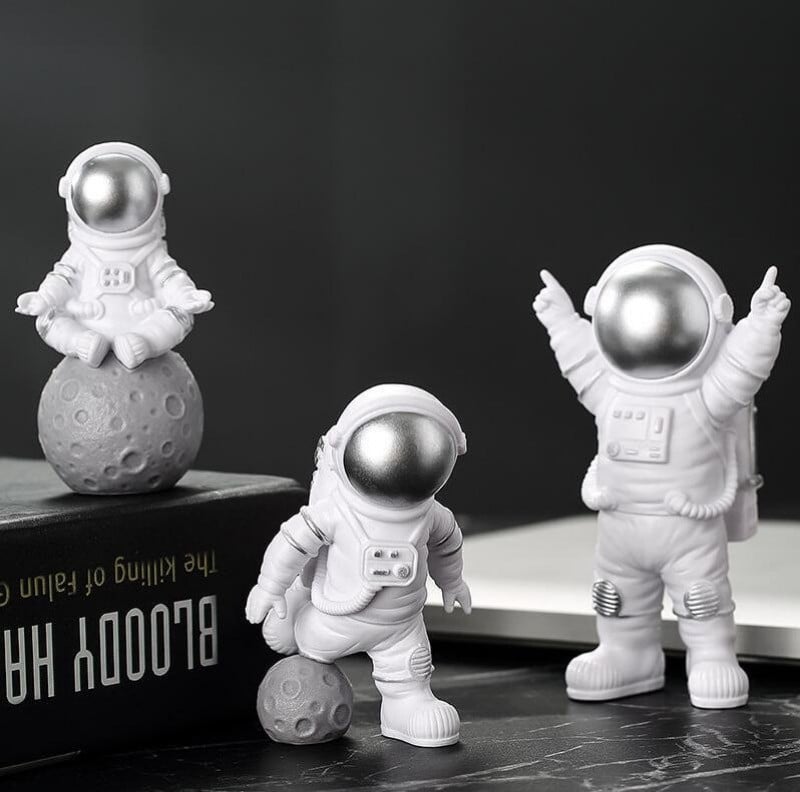 3Pcs smola figura astronauta kip figurica svemirca skulptura edukativna igračka desktop dekoracija doma model astronauta dječji dar