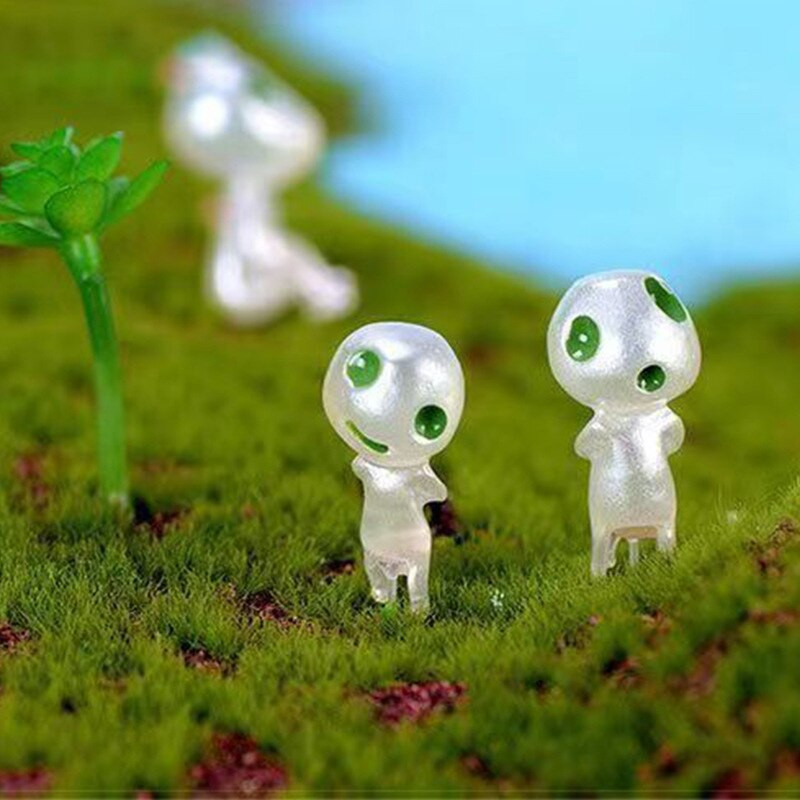 Mikro pejzažni ukrasi smola duh princeza svijetleće u mraku stablo vilenjaci svjetleći vanzemaljci animacija ukrasi