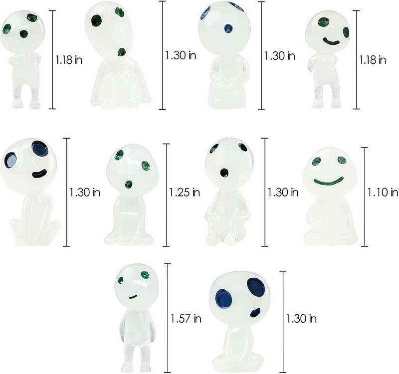 10/20 db Világító Tree Elves Spirit Izzó miniatűr figurák Mikro Táj Tündérkert Cserepes dekoráció