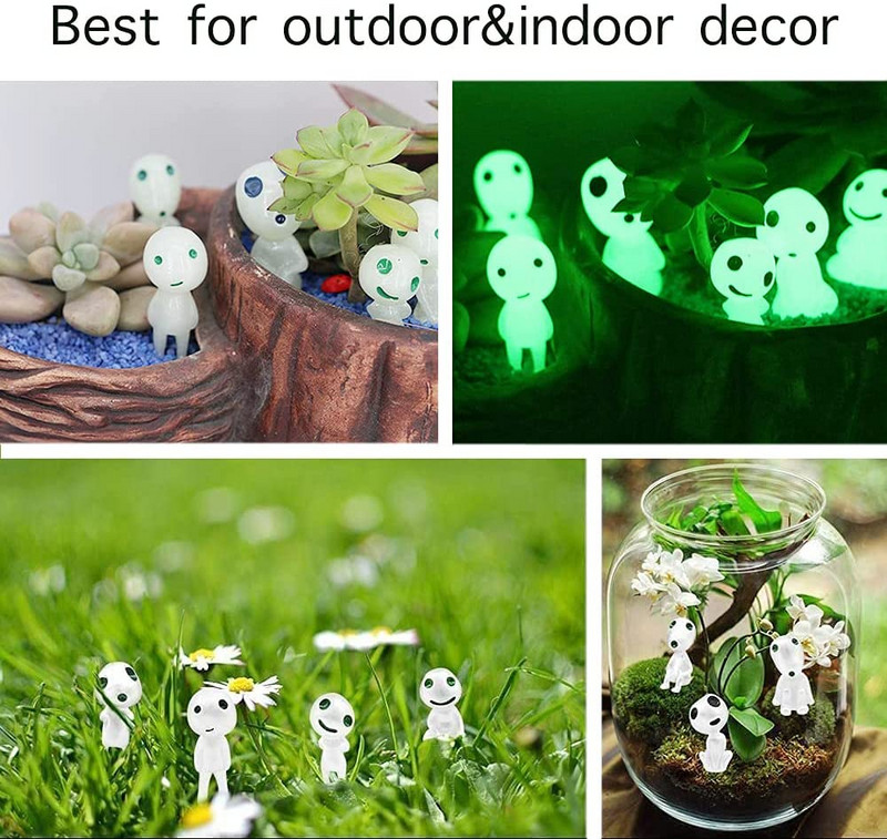 10/20 db Világító Tree Elves Spirit Izzó miniatűr figurák Mikro Táj Tündérkert Cserepes dekoráció
